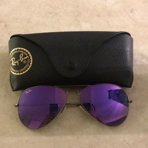 Purple lens aviator ray bans!